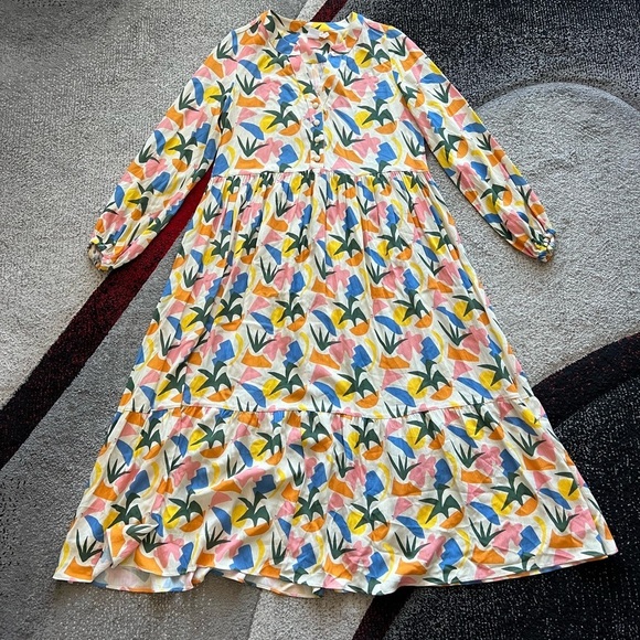 Fresha Abbott Verano Long Sleeve Flounced Hem Maxi Dress - Picture 1 of 4